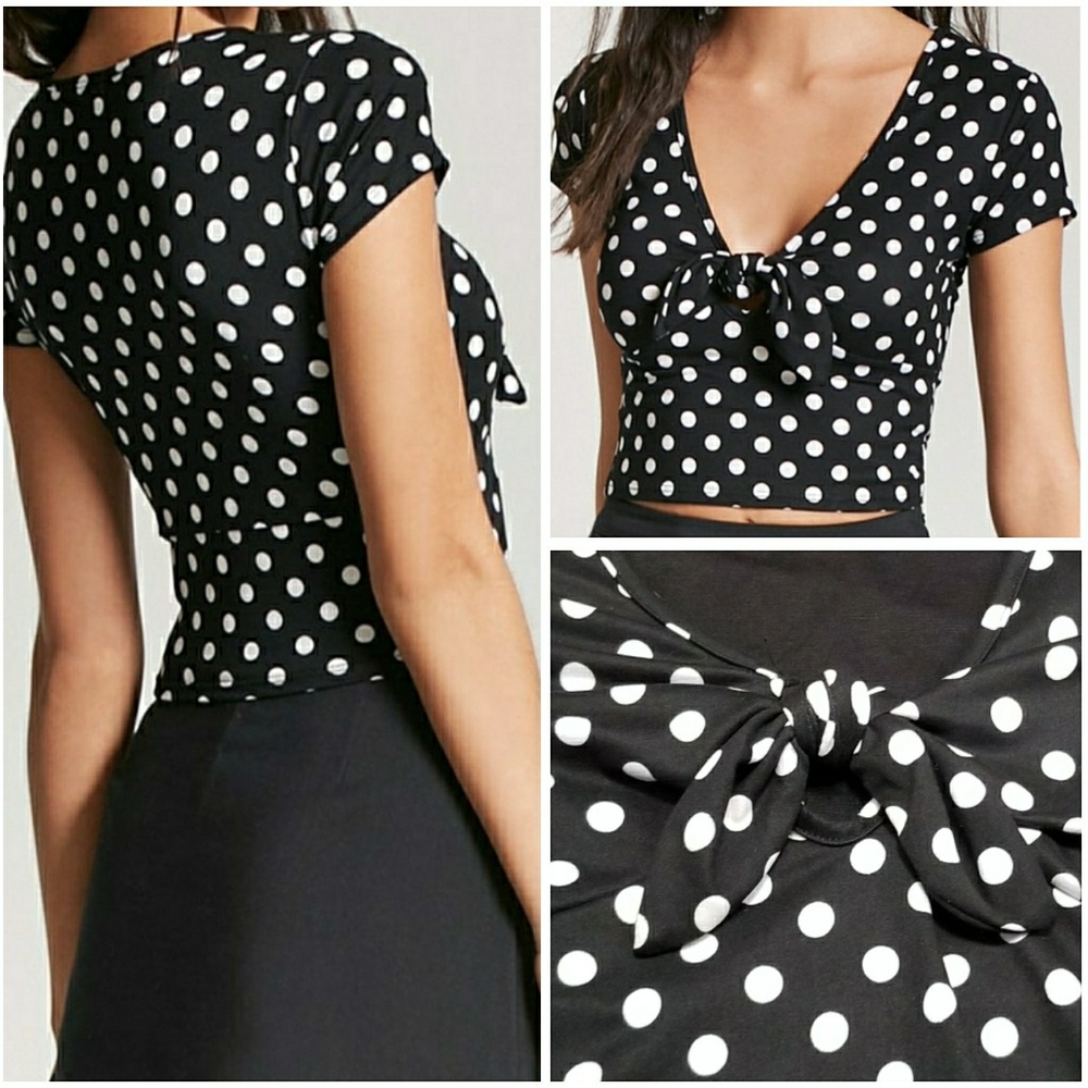 Polka dot crop top
